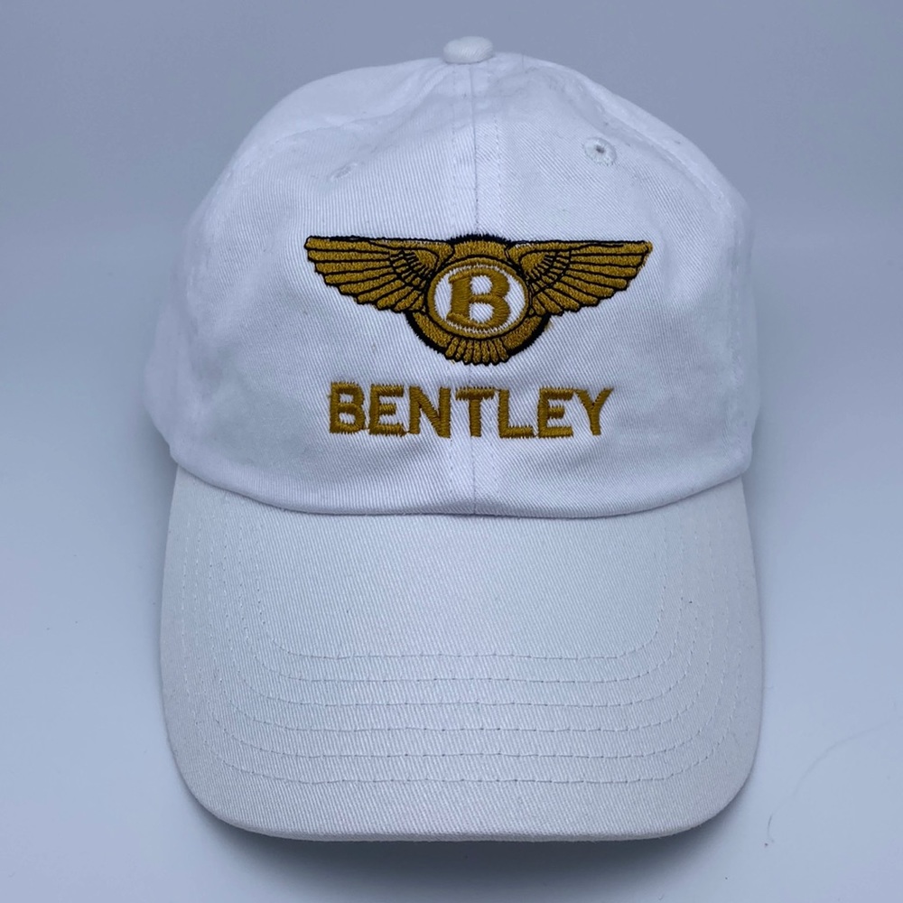 Premium Twill Dad Hat – Bentley Logo Embroidered in Matte Gold & Black